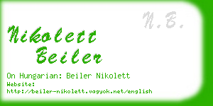 nikolett beiler business card
